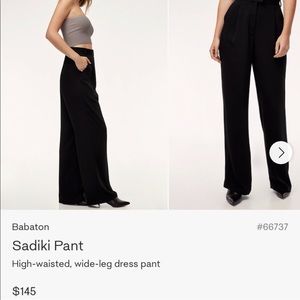 Aritzia Babaton Sadiki Pants Size12 in Black
